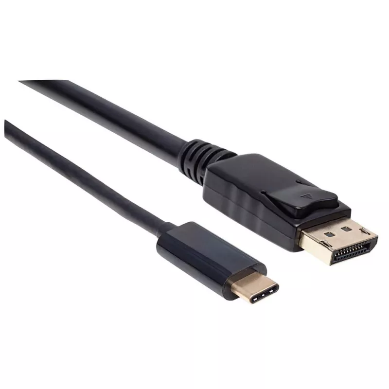 Kabel Manhattan USB-C do DisplayPort, 4K@60Hz, 2m, męski na męski, czarny, nie dwukierunkowy, trzyletnia gwarancja, odpowiednik CDP2DP2MBD