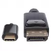 Kabel Manhattan USB-C do DisplayPort, 4K@60Hz, 2m, męski na męski, czarny, nie dwukierunkowy, trzyletnia gwarancja, odpowiednik CDP2DP2MBD