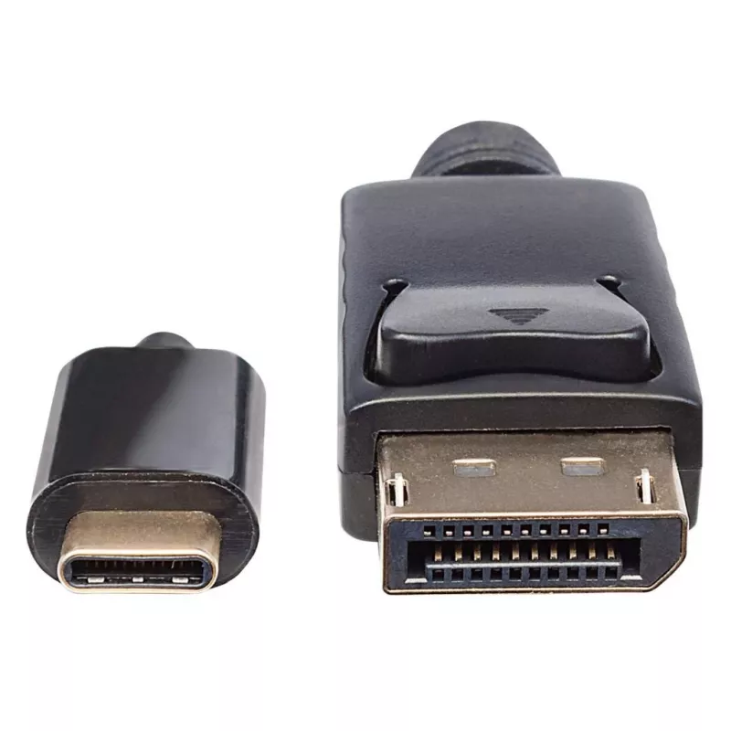 Kabel Manhattan USB-C do DisplayPort, 4K@60Hz, 2m, męski na męski, czarny, nie dwukierunkowy, trzyletnia gwarancja, odpowiednik CDP2DP2MBD