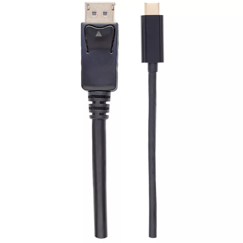 Kabel Manhattan USB-C do DisplayPort, 4K@60Hz, 2m, męski na męski, czarny, nie dwukierunkowy, trzyletnia gwarancja, odpowiednik CDP2DP2MBD