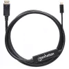 Kabel Manhattan USB-C do DisplayPort, 4K@60Hz, 2m, męski na męski, czarny, nie dwukierunkowy, trzyletnia gwarancja, odpowiednik CDP2DP2MBD