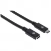 Przedłużacz USB-C Manhattan 50 cm Męski na Żeński