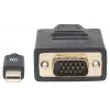Kabel Manhattan Mini DisplayPort 1.2a na VGA, 1080@60Hz, aktywny, 1,8 m, męski na męski, czarny, woreczek foliowy