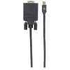 Kabel Manhattan Mini DisplayPort 1.2a na VGA, 1080@60Hz, aktywny, 1,8 m, męski na męski, czarny, woreczek foliowy