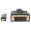 Manhattan Mini DisplayPort 1.2a na DVI-D 24+1 kabel, 1080p@60Hz, 1.8m, Męski na Męski, Kompatybilny z DVD-D, Czarny, Dożywotnia Gwarancja