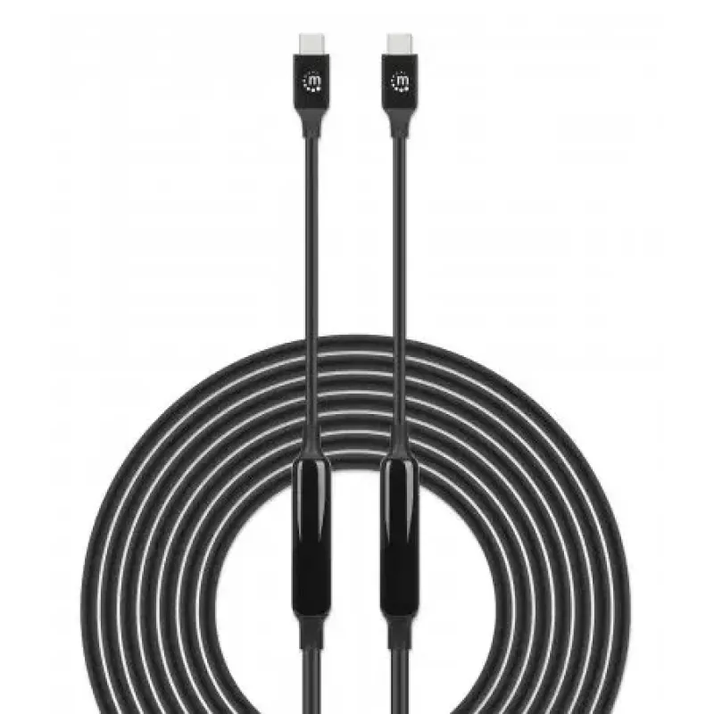 Kabel USB-C Manhattan 5 m aktywny męsko-męski 10 Gb/s 3 A czarny