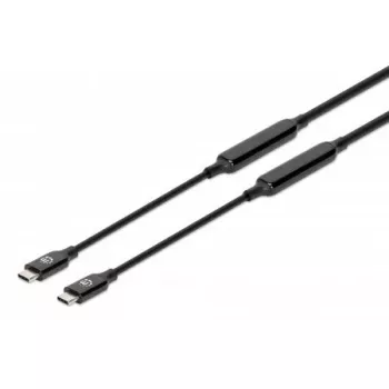 Kabel USB-C Manhattan 5 m aktywny męsko-męski 10 Gb/s 3 A czarny