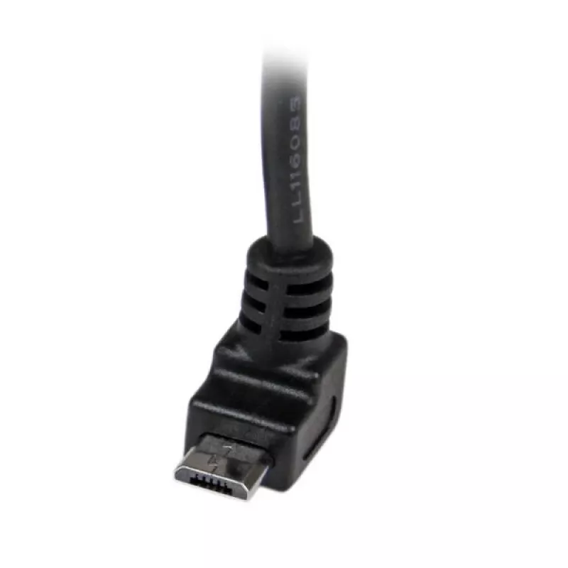 StarTech.com 1m Micro USB kabel - A to Up Angle Micro B, 1 m, USB A, Micro-USB B, USB 2.0, Male/Male, Czarny
