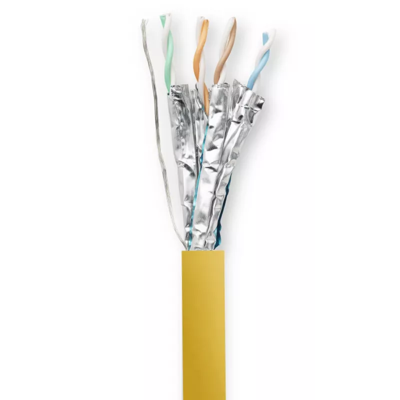 Vivolink PROCAT40 kabel sieciowy Żółty 40 m Cat6a F/FTP (FFTP)