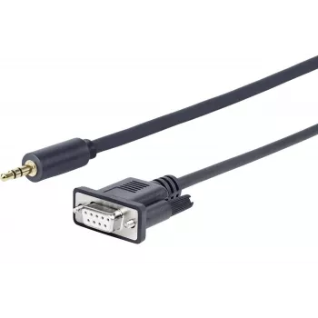Vivolink PROMJDSUB9-25 kabel szeregowy Czarny 25 m 3.5mm D-Sub (DB-9)