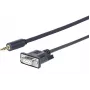 Vivolink PROMJDSUB9-25 kabel szeregowy Czarny 25 m 3.5mm D-Sub (DB-9)