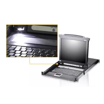 Konsola rackowa ATEN CL5708M 43,2 cm (17 cali) Czarna 1U