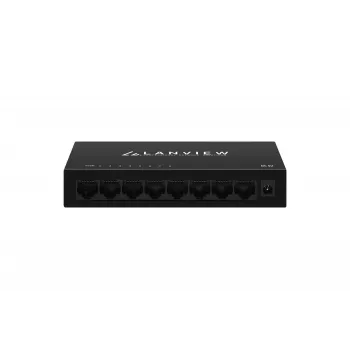 Przełącznik niezarządzalny Lanview LVN-DESK-8PORT-1G — 8-portowy przełącznik Ethernet do montażu na biurku, 1 Gb/s