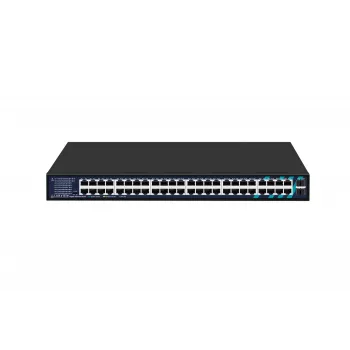Niezarządzalny przełącznik Lanview LVN-1UMOUNT-48PORT-2SFP-1G — 48 portów RJ45 1G, 2 uplinki SFP