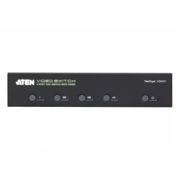 ATEN AT-VS0401, VGA, Metal, Czarny, 65 m, 300 MHz, 1920 x 1440 pikseli