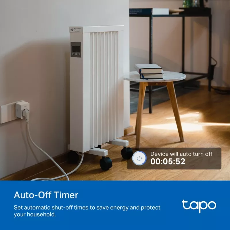 TP-Link Tapo Mini Inteligentne Gniazdo Wi-Fi, Monitorowanie Energii