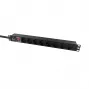 Lanview 19-calowa listwa zasilająca do szafy rack 1U 10A, 8x Schuko (LVR-2MSCH-SCH-C13-8)