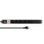 Lanview 19-calowa listwa zasilająca rack 1U 10A, 10x szwajcarska T13 (LVR-2MCH-SW-CH10)