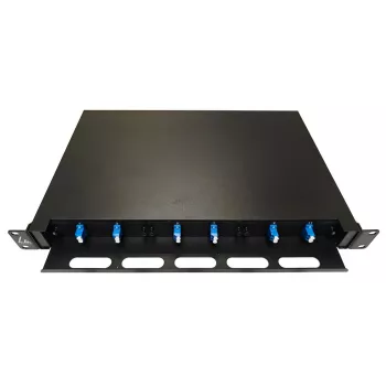 Lanview LVO-101010 wysuwany panel światłowodowy ODF, LC SM OS2, 12 rdzeni, 1U