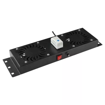 Akcesorium rack Lanview RAF115BL-UK 1U 2 wentylatory Czarny