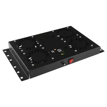 Akcesorium do szafy rack Lanview RAF120BL-UK 1U 4 wentylatory Czarny