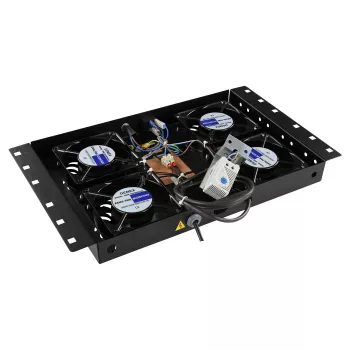 Akcesorium do szafy rack Lanview RAF120BL-UK 1U 4 wentylatory Czarny