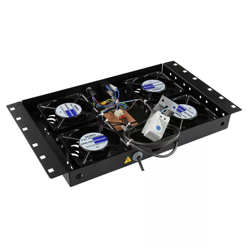 Akcesorium do szafy rack Lanview RAF120BL-UK 1U 4 wentylatory Czarny