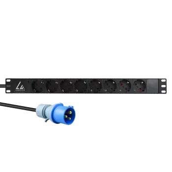 Lanview LVR-3MIEC-LIC-SCH8 jednostka dystrybucji zasilania (PDU) 8 gniazd AC 1U Czarny