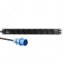 Lanview LVR-3MIEC-LIC-SCH8 jednostka dystrybucji zasilania (PDU) 8 gniazd AC 1U Czarny