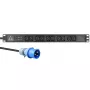 Lanview LVR-3MIEC-AMP-10C13 jednostka dystrybucji zasilania (PDU) 10 gniazd AC 1U Czarny