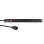 Lanview LVR-2MSCH-SW-C13-8 jednostka dystrybucji zasilania (PDU) 8 gniazd AC 1U Czarny