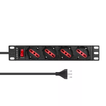 Power Distribution Unit Lanview LVR-2MIT-SW-IT4 1U Czarny 2m kabel