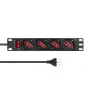 Power Distribution Unit Lanview LVR-2MIT-SW-IT4 1U Czarny 2m kabel