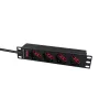Power Distribution Unit Lanview LVR-2MIT-SW-IT4 1U Czarny 2m kabel