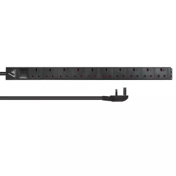 Lanview LVR-3MUK-SPD-UK10 jednostka dystrybucji zasilania (PDU) 8 gniazd AC 1.4U Czarny