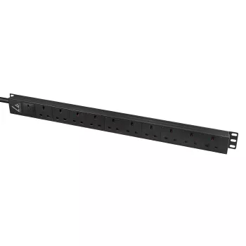 Lanview LVR-3MUK-SPD-UK10 jednostka dystrybucji zasilania (PDU) 8 gniazd AC 1.4U Czarny