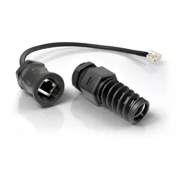 Kabel sieciowy QuWireless QRJ45 RJ-45 RJ-45 0,16 m Czarny