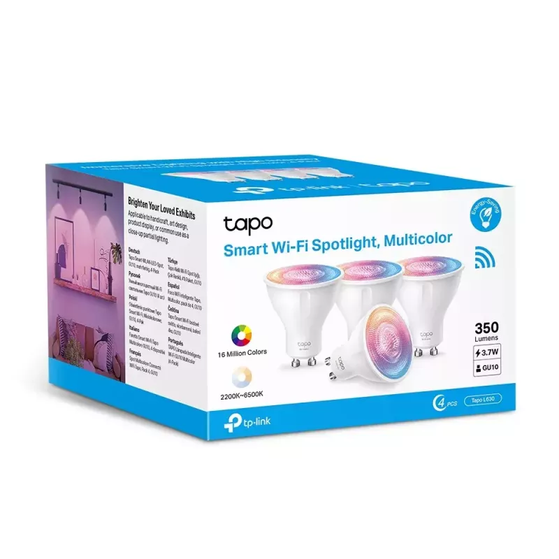 Żarówka Smart TP-Link Tapo L630 Wielokolorowa Wi-Fi 3.7W 4-pack