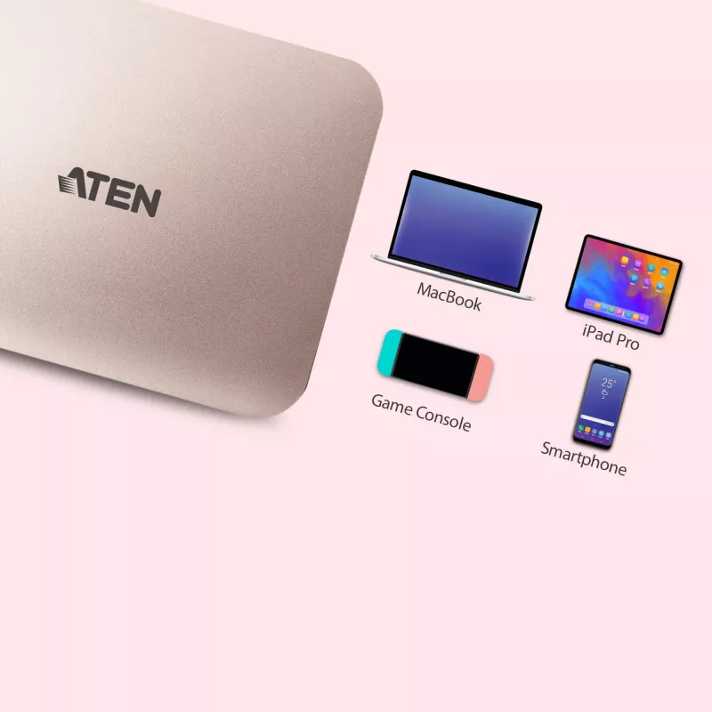 ATEN UH3235 ultra mini stacja dokująca USB-C 4K z przepustem zasilania