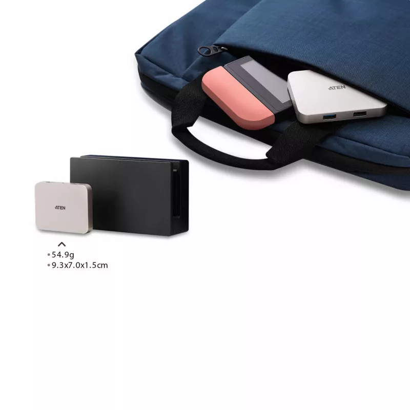 ATEN UH3235 ultra mini stacja dokująca USB-C 4K z przepustem zasilania