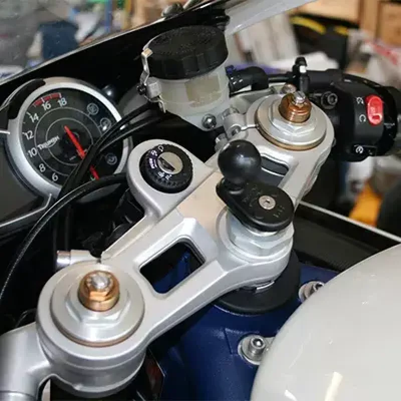 RAM Mounts Motocyklowy podwójny uchwyt kulowy do goleni widelca Aluminium Czarny