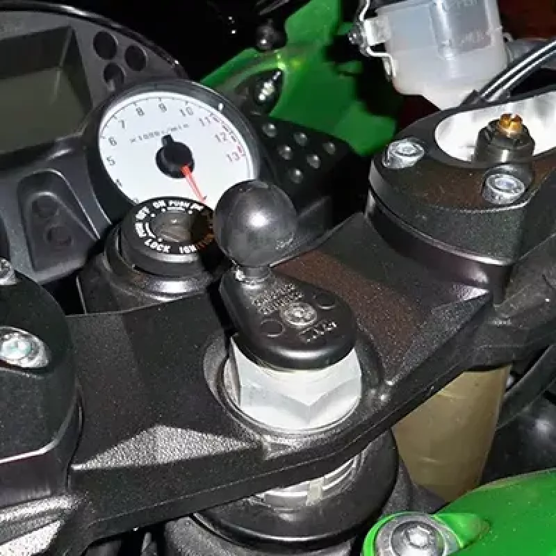 RAM Mounts Motocyklowy podwójny uchwyt kulowy do goleni widelca Aluminium Czarny