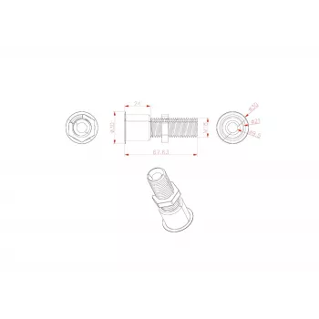 VivoLink VLDG24L-B przepust kablowy do biurka, czarny, duży, do 55 mm