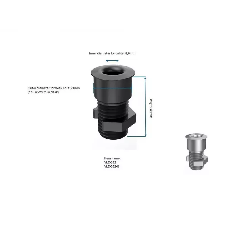 Akcesorium do statywu Vivolink VLDG22-B Czarny 67mm Szerokość 31mm Głębokość 24mm Wysokość