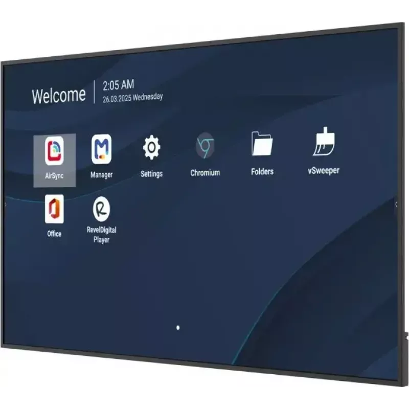 Profesjonalny wyświetlacz LCD 86 cali 4K VIEWSONIC CDE8614-2C, 3840x2160, 500 cd/m², Android 14, Wi‑Fi, 24/7