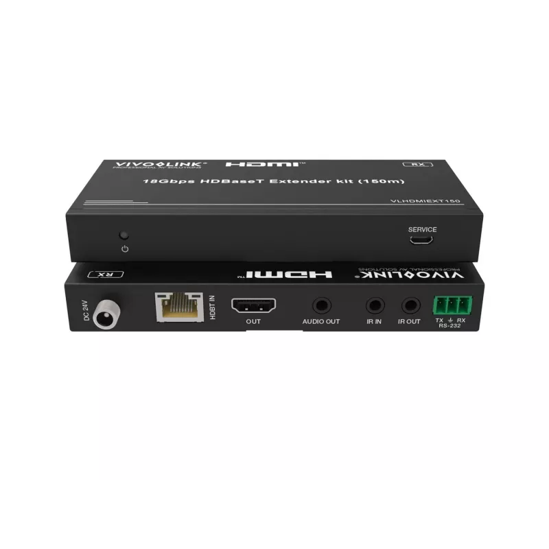 Zestaw przedłużacza HDBaseT VivoLink VLHDMIEXT150 18Gbps 4K przez pojedynczy kabel Cat