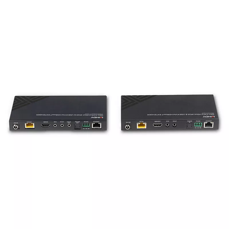 Lindy 100m Cat.6 HDMI 4K60, Audio, IR i RS-232 HDBaseT KVM Extender
