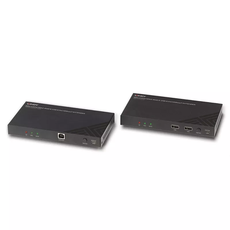 Lindy 100m Cat.6 HDMI 4K60, Audio, IR i RS-232 HDBaseT KVM Extender