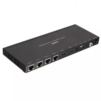 Nadajnik i odbiornik Lindy 70 m Cat.6 4 porty HDMI 4K30 z rozgałęźnikiem IR i wyjściem pętlowym