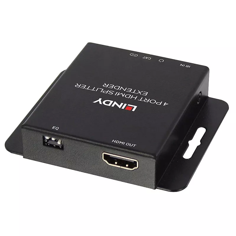 Nadajnik i odbiornik Lindy 70 m Cat.6 4 porty HDMI 4K30 z rozgałęźnikiem IR i wyjściem pętlowym